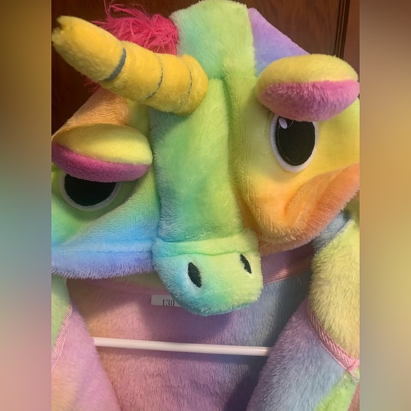 Unicorn Plushy Girls Bath Robe - Picture 3 of 3